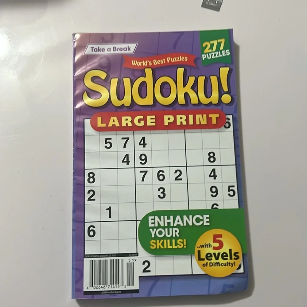 #667 4 puzzle books Sudoku, Cross Word, Word Search. - Picture 2 of 9